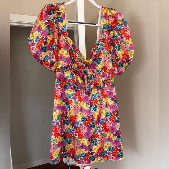 For Love And Lemons Merrill Puff Sleeve Mini Dress - Picture 1 of 6